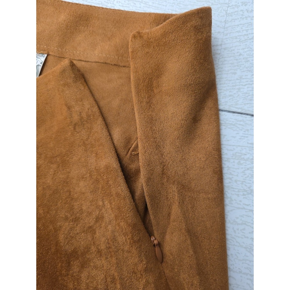 VOCAL NWT SUEDE FRINGE  COWGIRL SKIRT RODEO QUEEN CAMEL XL - Picture 4 of 4